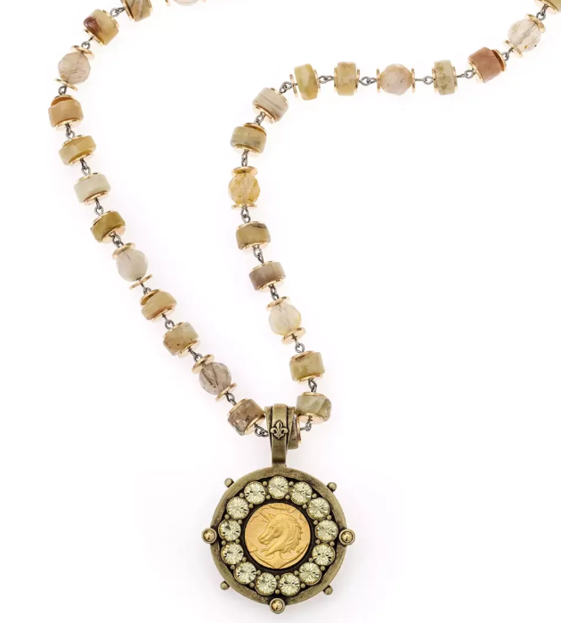 Buy French Kande's The Genevive Necklace Sun Opal Mix from Casa Bella, Hot Springs.